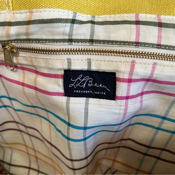 VTG L. L. Bean Boat & Tote Golden Butter Yellow Heavy Duty Canvas XL  - HTF - Picture 4 of 12